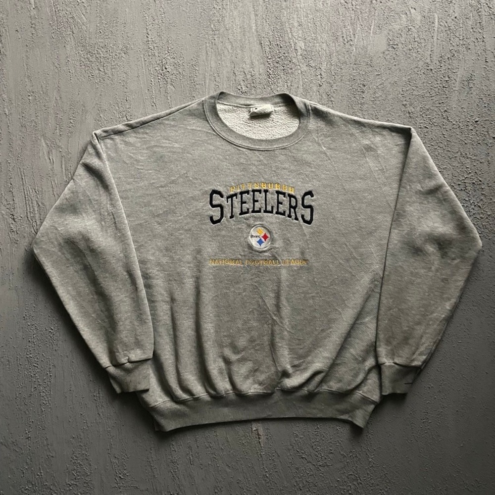 Vintage Pittsburgh Steelers Sweatshirt Mens Extra‎ Large Grey 90s Lee Sport
